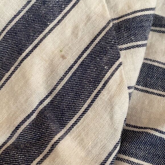 Madewell Striped Linen Lace Up Short Sleeve Top size XS - Picture 7 of 7